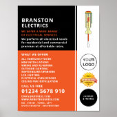 Elektroschrauber, Elektrische Werbung Poster (Vorne)