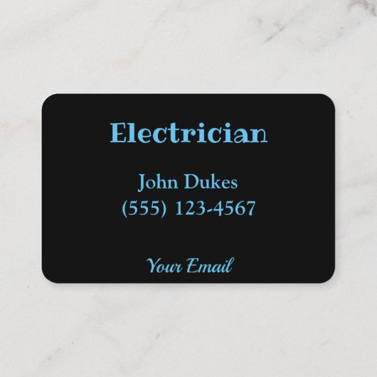 Elektrosteckdose-Visitenkarte Visitenkarte (Rückseite)