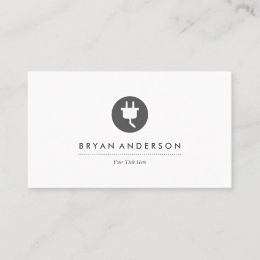 Elektrosteckkarte Visitenkarte (Vorderseite)