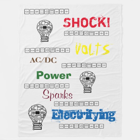 Elektrotechnik-Fleece-Decke Fleecedecke (Vorderseite)