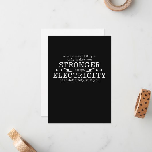 Elektrotechnik Mitteilungskarte (Vorderseite/Rückseite Beispiel)