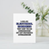 Elektrotechnik ... Überlegene Intelligenz Postkarte (Stehend Vorderseite)