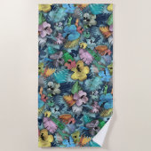 Elektrowerkzeuge Hawaiian Print Strandtuch (Vorderseite)