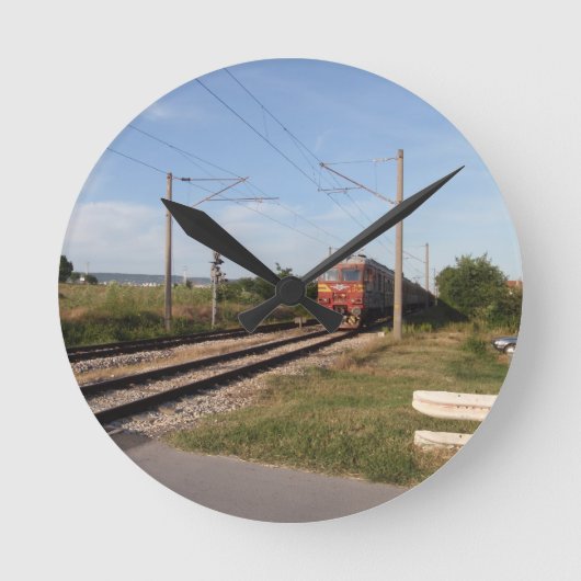 Elektrozug Runde Wanduhr (Vorderseite)