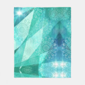 Elelegant blueArtistic mandala Fleece Blanket (Vorderseite)