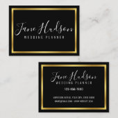 Elelgant Black Gold Minimalistisch Editable 3.5x2. Visitenkarte (Vorne/Hinten)