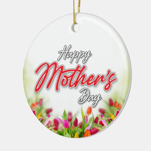 Elelgant farbenfrohe Mutter-Kind-Dekoration Keramik Ornament (Links)