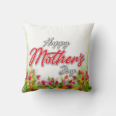 Elelgant farbenfrohe Muttertagsgestapel Kissen (Rückseite)