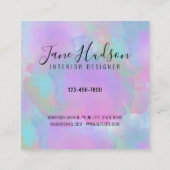 Elelgant Gold Black Minimalistisch Editable 2.5x2. Quadratische Visitenkarte (Rückseite)