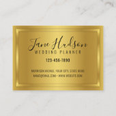 Elelgant Gold im Minimalistischen und bearbeitbare Visitenkarte (Rückseite)