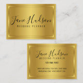 Elelgant Gold im Minimalistischen und bearbeitbare Visitenkarte (Vorne/Hinten)