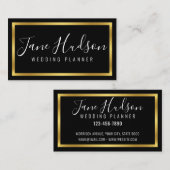 Elelgant Gold und Black Simple Minimalistisch Edit Visitenkarte (Vorne/Hinten)