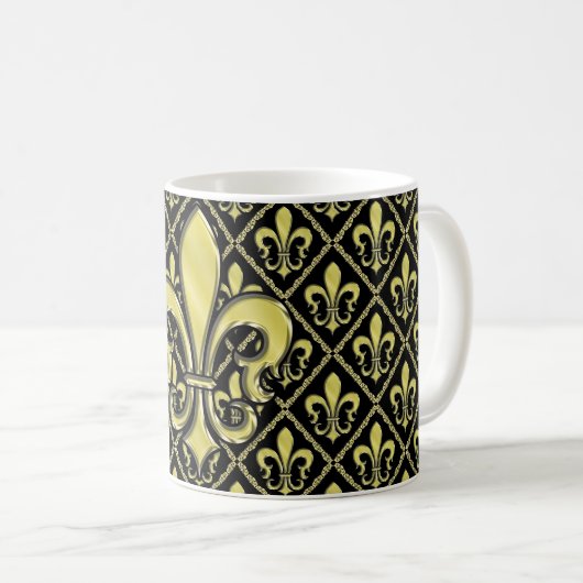 Elelgant Lilie Design Tasse (VorderseiteRechts)