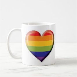 Elelgant Minimalistisch Rainbow Heart Design Kaffeetasse