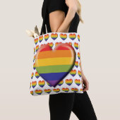 Elelgant Minimalistisch Rainbow Heart Design Tasche (Von Nahem)