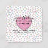 Elelgant Simple Minimalistisch Editable Business C Quadratische Visitenkarte (Rückseite)