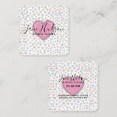 Elelgant Simple Minimalistisch Editable Business C Quadratische Visitenkarte (Vorne/Hinten)