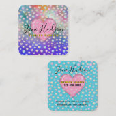 Elelgant Simple Minimalistisch Editable Business C Quadratische Visitenkarte (Vorne/Hinten)