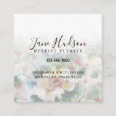 Elelgant Simple Minimalistisch Editable Business C Quadratische Visitenkarte (Rückseite)