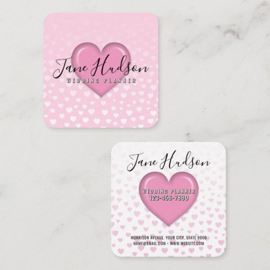 Elelgant Simple Minimalistisch Editable Business C Quadratische Visitenkarte (Vorne/Hinten)