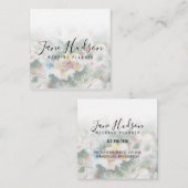 Elelgant Simple Minimalistisch Editable Business C Quadratische Visitenkarte (Vorne/Hinten)