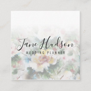 Elelgant Simple Minimalistisch Editable Business C Quadratische Visitenkarte