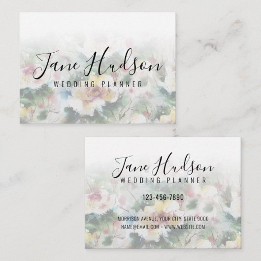 Elelgant Simple Minimalistisch Editable Business C Visitenkarte (Vorne/Hinten)