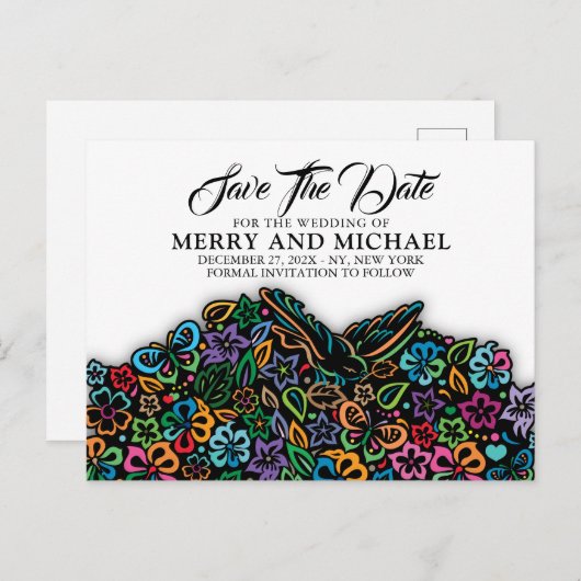 Elelgante Farbe des Lebensdesigns Ankündigungspostkarte (Vorne/Hinten)