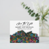 Elelgante Farbe des Lebensdesigns Ankündigungspostkarte (Stehend Vorderseite)