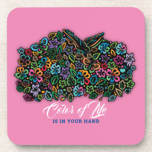 Elelgante Farbe des Lebensdesigns Getränkeuntersetzer
