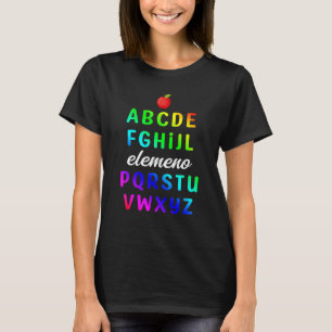 Elemeno Alphabet Preschool Kindergarten School Tee