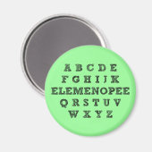 Elemenopee Alphabet Funny Kühlschrankmagnet (Vorderseite/Rückseite)