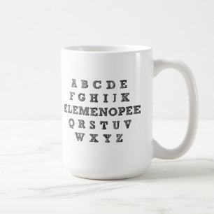 Elemenopee Alphabet Funny Mug Kaffeetasse