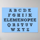 Elemenopee Alphabet Funny Poster Sign (Vorne)
