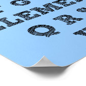 Elemenopee Alphabet Funny Poster Sign (Ecke)