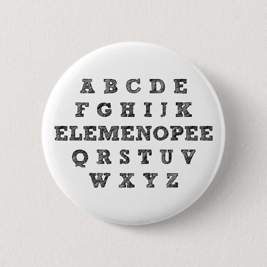 Elemenopee Alphabet Lustiger Knopf Abzeichen Button (Vorderseite)