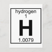 Element 001 - Wasserstoff (vollständig) (t) Postkarte (Vorderseite)