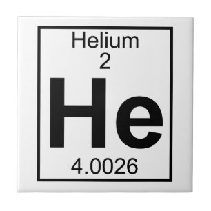 Element 002 - He - Helium (Vollständig) Fliese