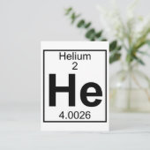 Element 002 - He - Helium (Vollständig) Postkarte (Stehend Vorderseite)