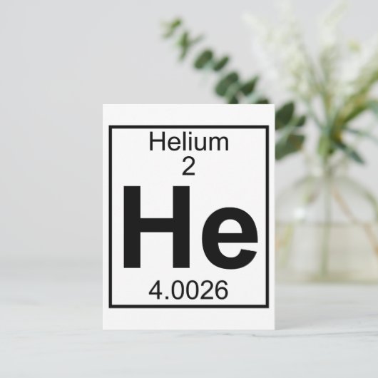 Element 002 - He - Helium (Vollständig) Postkarte (Stehend Vorderseite)
