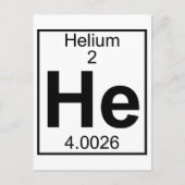 Element 002 - He - Helium (Vollständig) Postkarte (Vorderseite)