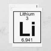 Element 003 - Li - Lithium (vollständig) Postkarte (Vorne/Hinten)
