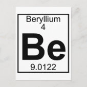 Element 004 - Be - Beryllium (vollständig) Postkarte (Vorderseite)