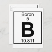 Element 005 - B - Boron (Vollständig) Postkarte (Vorne/Hinten)