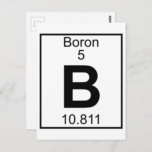 Element 005 - B - Boron (Vollständig) Postkarte (Vorne/Hinten)