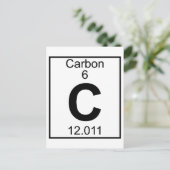 Element 006 - C - Kohlenstoff (vollständig) Postkarte (Stehend Vorderseite)