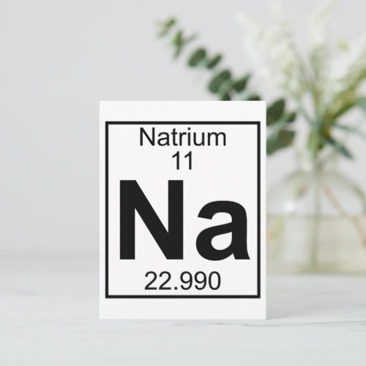 Element 011 - Na - Natrium (Vollständig) Postkarte (Stehend Vorderseite)