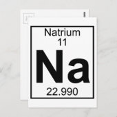 Element 011 - Na - Natrium (Vollständig) Postkarte (Vorne/Hinten)