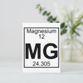 Element 012 - mg - Magnesium (vollständig) Postkarte (Stehend Vorderseite)