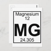 Element 012 - mg - Magnesium (vollständig) Postkarte (Vorne/Hinten)